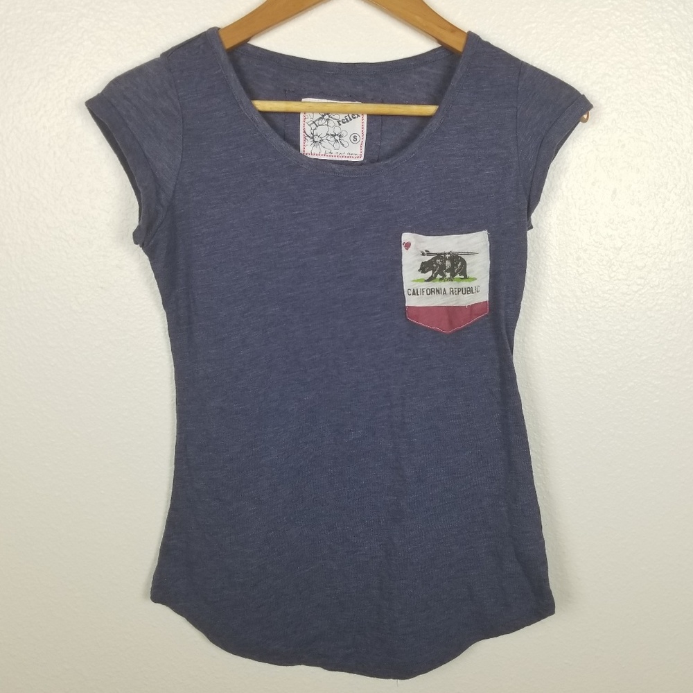 Reflex California Republic Blue Graphic Tee Small